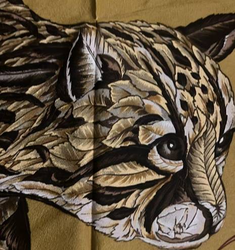 Salvatore Ferragamo   red & gold ocelot scarf