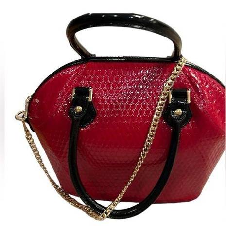 Aura Red Patent Leather Bag