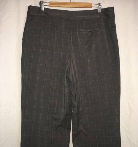 Attention  tweed plaid print stretchy dress pants