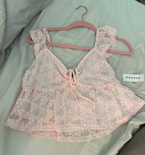 PacSun La Hearts Keyhole Lace Babydoll Top