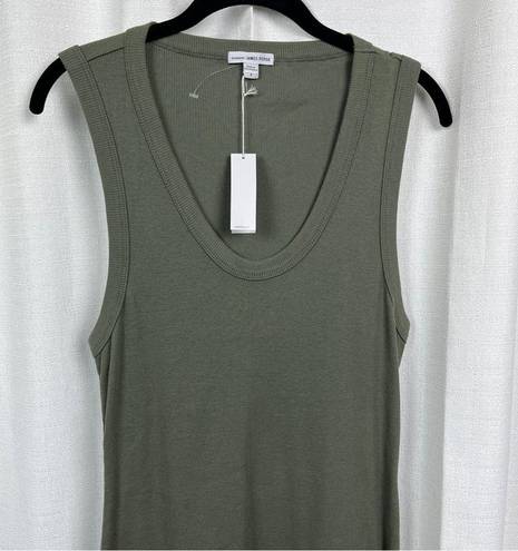 James Perse Standard  Artillery Green Ribbed Knit Tank Dress Sz.3(L) NWT