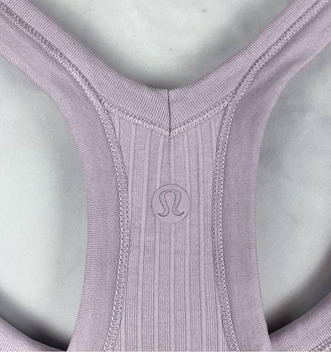 Lululemon Athletica Ebb to Street Ribbed Stretch Racerback Tank Top Lavender 2