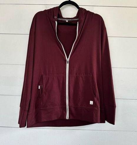 Vuori  Women’s Large Maroon Full Zip Halo Performance Hoodie