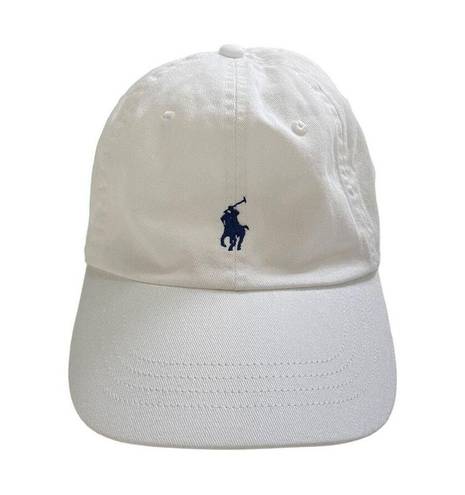 Polo  Ralph Lauren Chino Cap in White & Marlin Blue