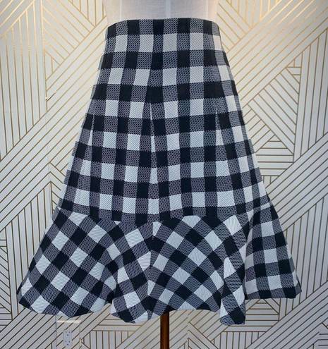 Tracy Reese  New York Gingham Flare Skirt