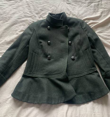 Banana Republic Italian Wool Peplum Military Jacket