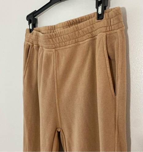 N: Philanthropy Front Zip Joggers Sweatpants in Camel Tan Size M