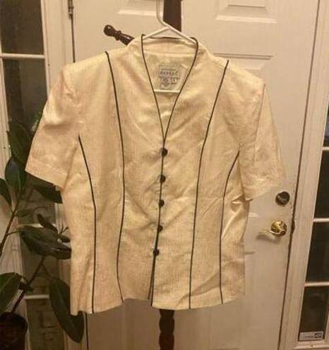 Adrianna Papell Women's  Cream Blouse Size 16