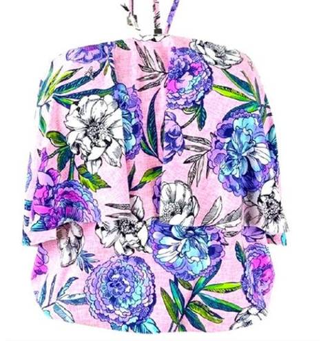 Vera Bradley  Bailey Floral Pink Print swim top Size Large NEW