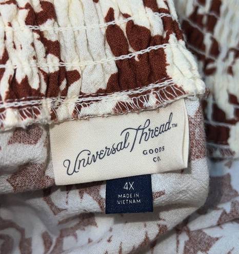 Universal Threads  Skirt Cotton Cottagecore Printed Midi Skirt Size 4X