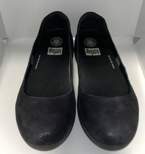 FitFlop  Superballerina Ballet Flats Slip On Shoes Black Women’s 9 Shoes