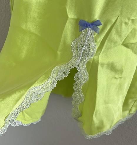 Victoria's Secret  Bright Lime Green Slip Dress Lingerie Nightie Large