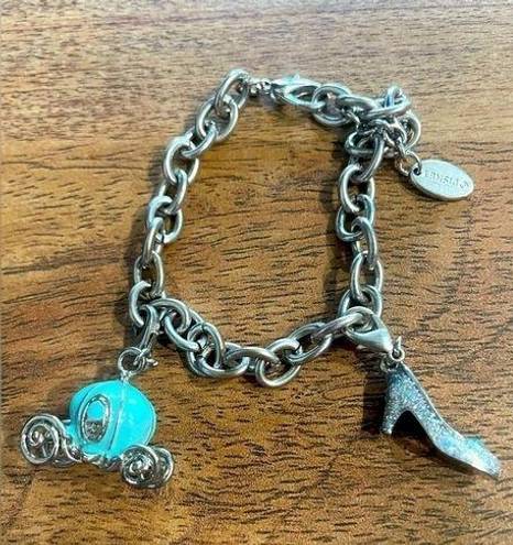 Disney  Cinderella Wagon and Slipper Charm Bracelet