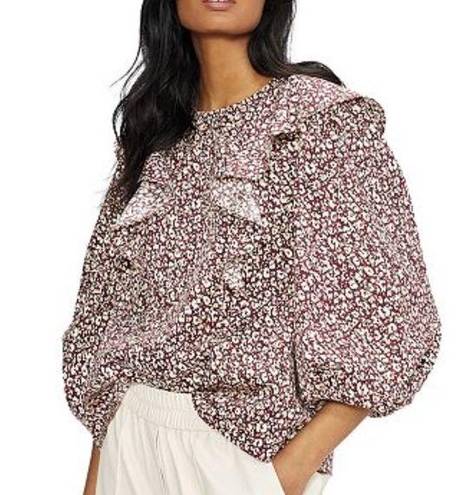 Ted Baker NWT  Frill Detail Balloon Sleeve Top Size 2