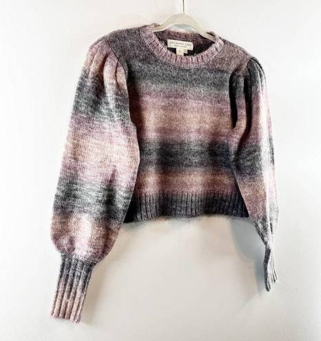 Saltwater Luxe  Dollie Wool Blend Long Puff Sleeve Pullover Sweater Pink Small