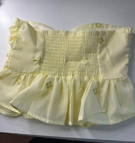 strapless yellow top Size XS