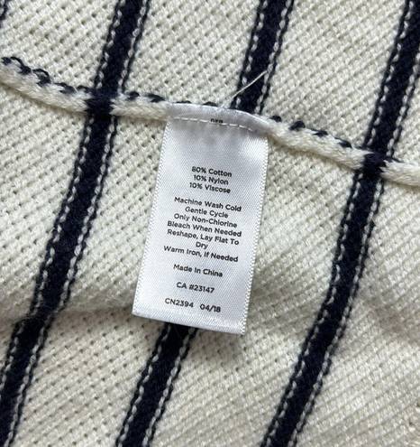 Talbots  • nautical stripe sleeveless duster sweater vest with pockets