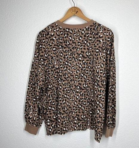 Rails  Reeves Mountain Leopard Sweatshirt Medium M Pullover