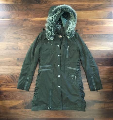 Sugar Lips Green Utility Parka Jacket