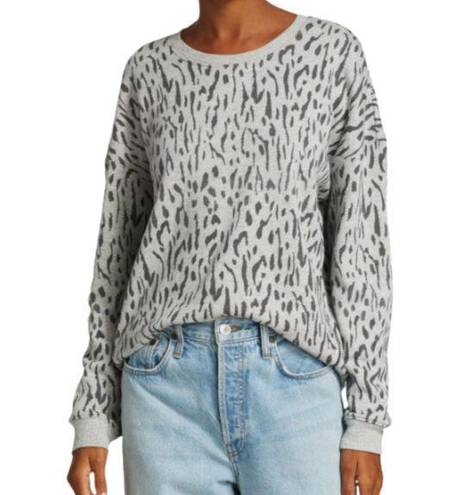 Rails  Grey Marlo Sweatshirt in Abstract Cheetah Print Side Zip Women's Small