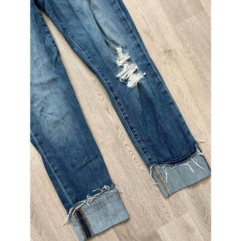 Joe’s Jeans Joe’s Distressed Skinny Cuff Crop Jeans Sz 27 Women’s Blue