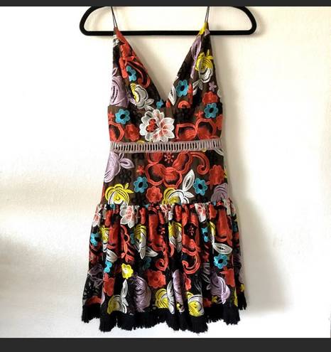 Alexis Multicolored Floral Embroidered Dress