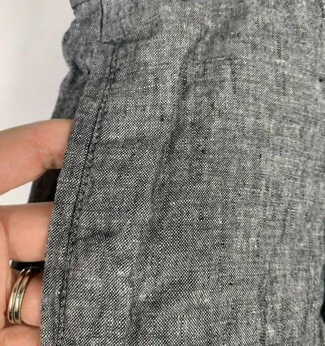 Artisan NY  100% Linen High Rise Rib Cage Pleated Gray Shorts Women’s Size 12