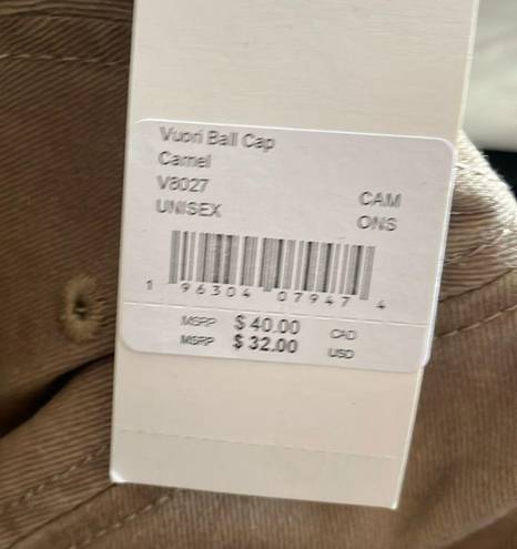 Vuori NWT  Unisex Baseball Cap Camel