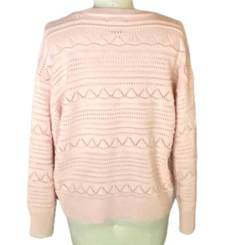 Petal NWT -  Ladies Pink "Spring " Summer Cotton Sweater NWT ~ Women's Size L