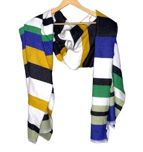 BP NWT  Large Stripe Blanket Wrap Scarf Stripes Oblong 34” X 78”