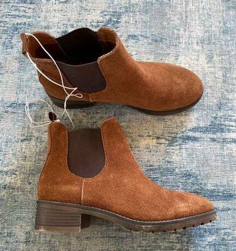 Kensie  Kenza Brown Suede Chelsea Boots Size 10