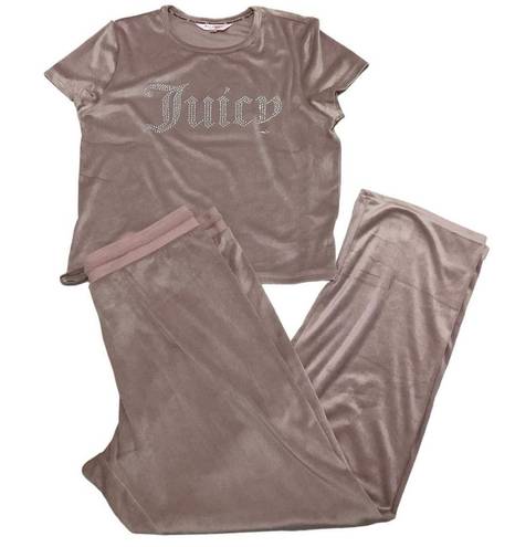 Juicy Couture  soft Velvet Pajama set top & pants size XL NWT