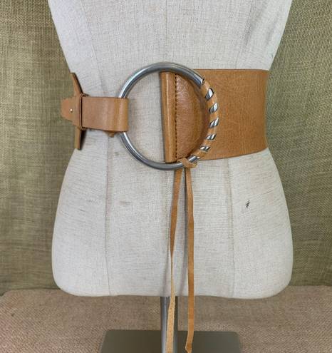 United Colors Of Benetton Wide Tan Dress Belt Size M-Lrg 35-42 Inches