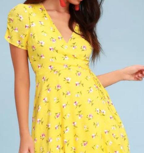 Lush Clothing Floral Wrap Dress