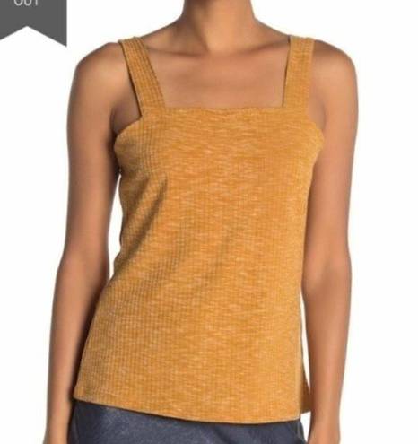 Bobeau NEW NWT  Ribbed Marl Tank Navy Blue White Sleeveless Square Neck Top Small