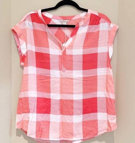 Krass&co NWT Khakis &  Gingham Blouse Top Small S