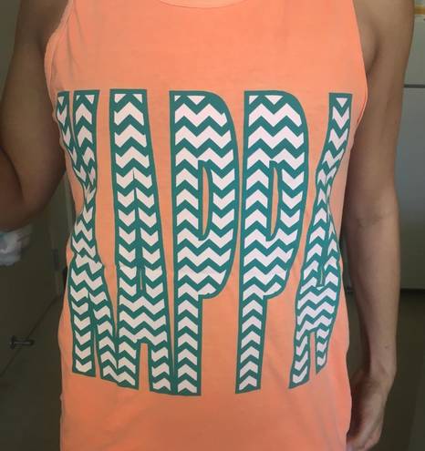 Kappa  Orange Turquoise White Tank Top