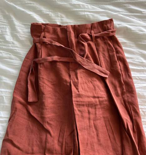 ZARA Burnt Orange Linen pants