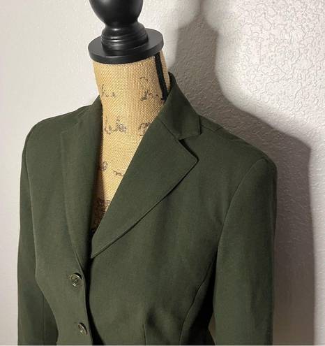 Laundry by Shelli Segal VTG  size 6 Army Green Button Front Blazer Jacket Office