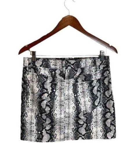 Tinseltown  Mini Snakeskin Skirt White Black Grey Pockets Size 11 NWOT