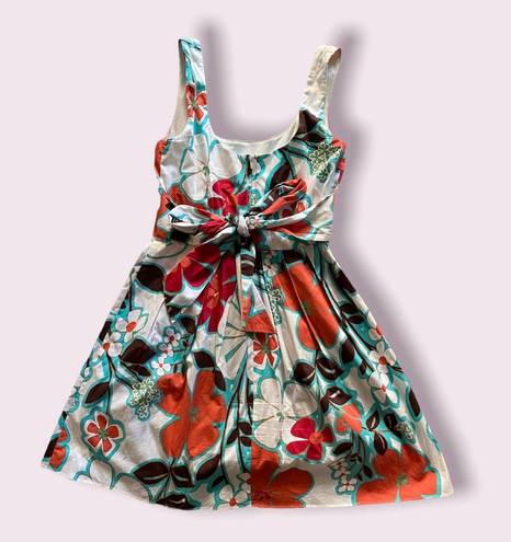 City Triangles Y2K Hawaiian floral print empire waist sundress