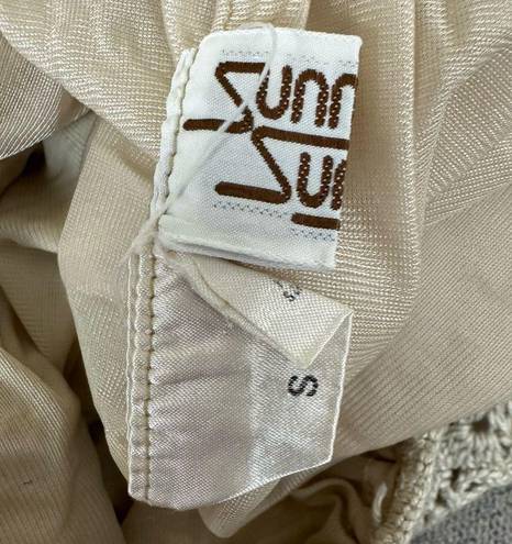 Sundays Vintage Sunny  Tan Knit Skirt