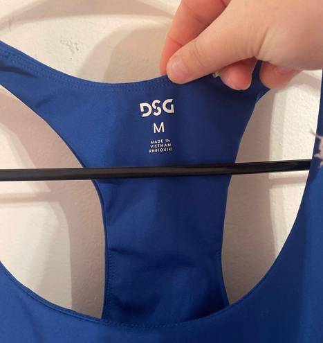 DSG blue athletic top with built in bra size M Size M