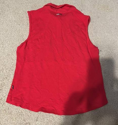 Tommy Hilfiger Vintage Tommy Jeans Red Ruffle Tank Collared XL