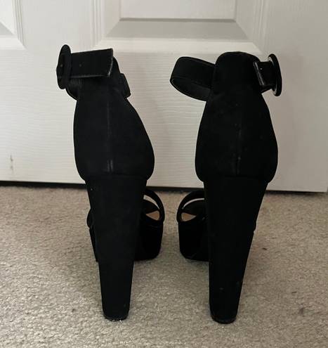 Bamboo Black Platform Heels