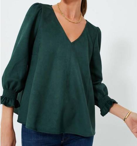 Tuckernuck  Green Suede Blouse