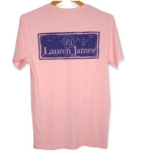 LC Lauren Conrad Lauren Conrad Logo Pink Short Sleeve T-Shirt Size Small