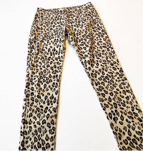 POL  Cheetah Print Twill Skinny Pants