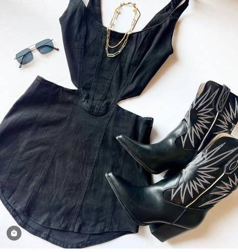 Denim Dress Black