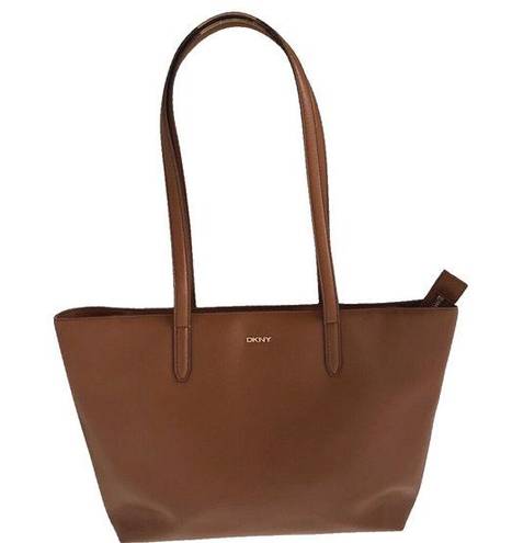 DKNY  Purse Womens Medium Size Brown Shoulder Bag Vegan Leather Handbag Office